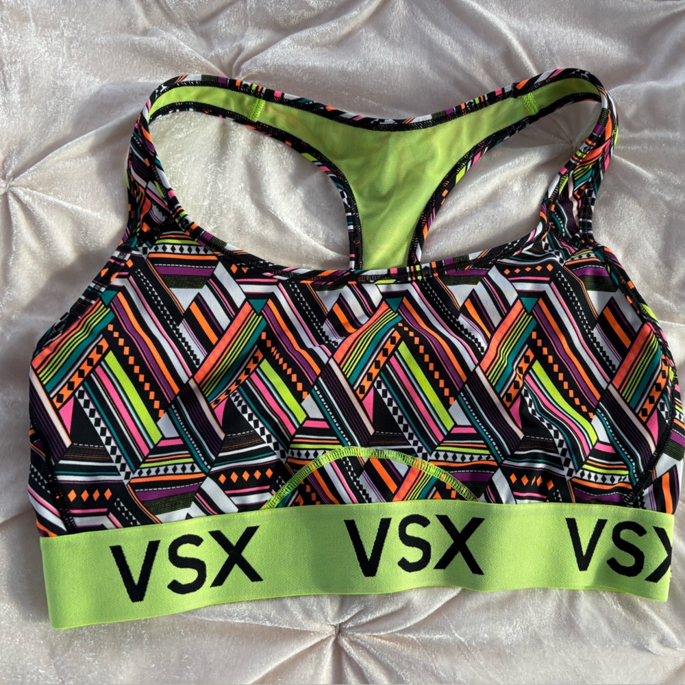Multi color Victoria's Secret euc sports bra sz M